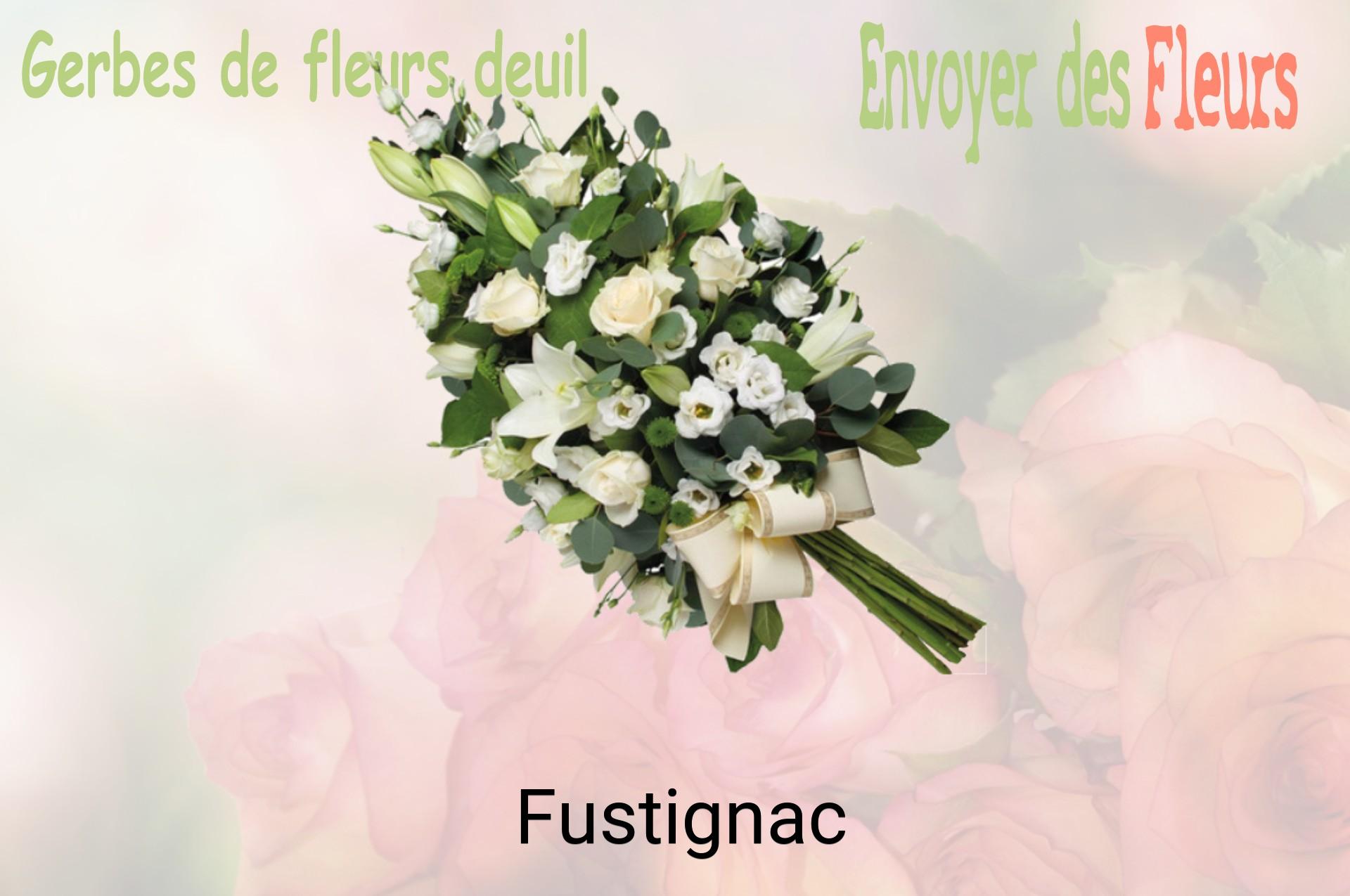 Gerbe de fleurs de deuil livrée à Fustignac